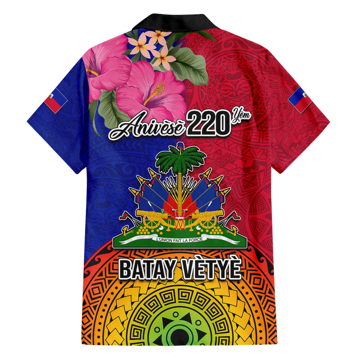 Haiti Battle of Vertieres Family Matching Tank Maxi Dress and Hawaiian Shirt The Haitian Revolution 220th Anniversary Polynesian Style LT03 - Polynesian Pride