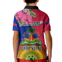 Haiti Battle of Vertieres Kid Polo Shirt The Haitian Revolution 220th Anniversary Polynesian Style LT03 - Polynesian Pride