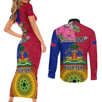 Personalised Haiti Battle of Vertieres Couples Matching Short Sleeve Bodycon Dress and Long Sleeve Button Shirt The Haitian Revolution 220th Anniversary Polynesian Style LT03 - Polynesian Pride