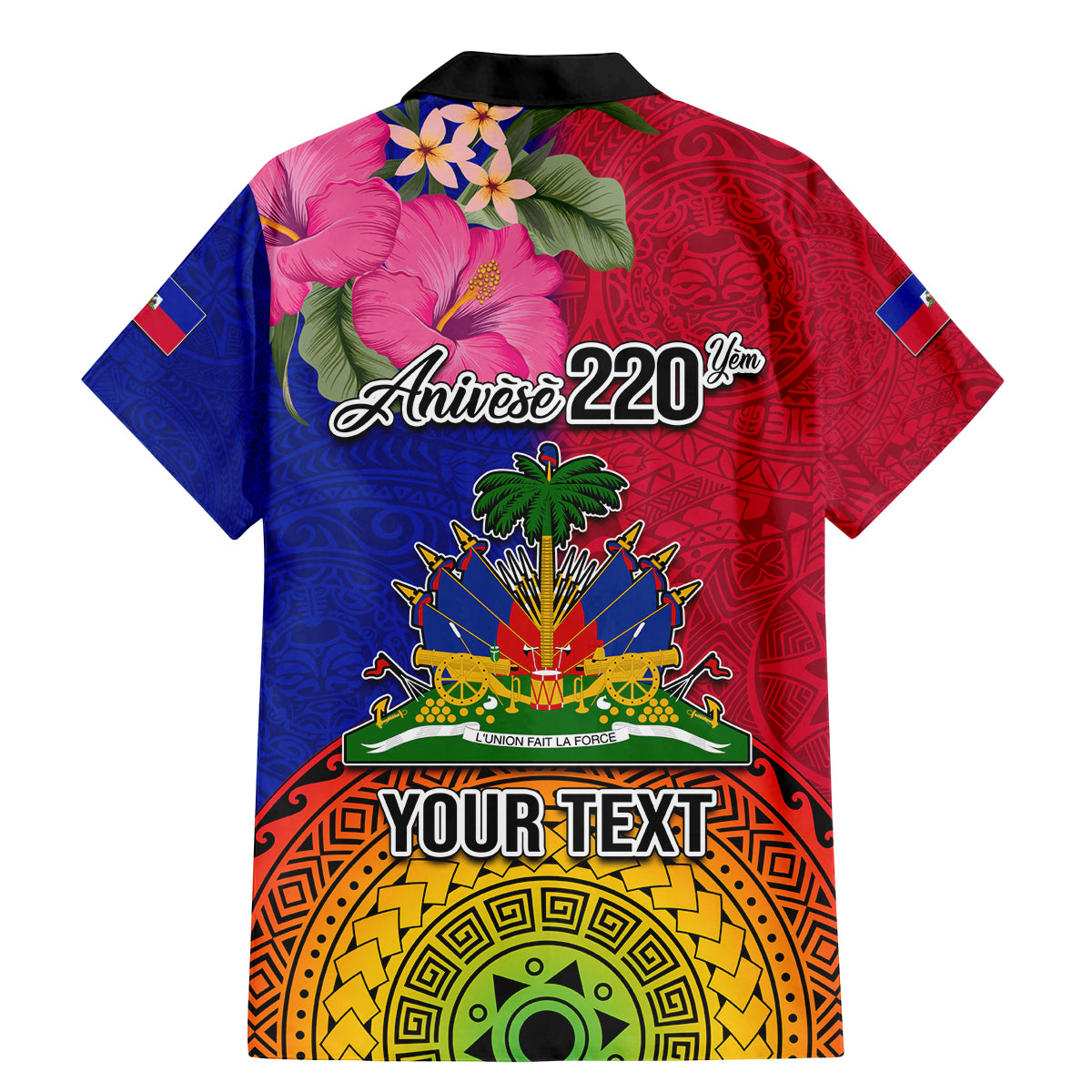 Personalised Haiti Battle of Vertieres Family Matching Mermaid Dress and Hawaiian Shirt The Haitian Revolution 220th Anniversary Polynesian Style LT03 - Polynesian Pride