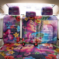 Polynesian Women Back Car Seat Cover Tropical Plant - Vibrant Surreal Dreamscape Vibe