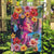 Polynesian Women Garden Flag Tropical Plant - Vibrant Surreal Dreamscape Vibe