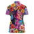 Polynesian Women Women Polo Shirt Tropical Plant - Vibrant Surreal Dreamscape Vibe