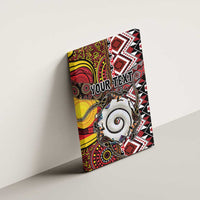 Personalised Aotearoa and Australia Together Canvas Wall Art Koru and Kangaroo - Taniko with Aboriginal Motif LT03 - Polynesian Pride