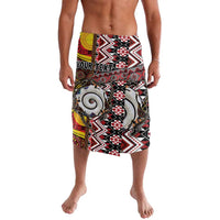 Personalised Aotearoa and Australia Together Lavalava Koru and Kangaroo - Taniko with Aboriginal Motif