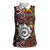 Personalised Aotearoa and Australia Together Women Sleeveless Polo Shirt Koru and Kangaroo - Taniko with Aboriginal Motif