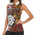 Personalised Aotearoa and Australia Together Women Sleeveless Polo Shirt Koru and Kangaroo - Taniko with Aboriginal Motif