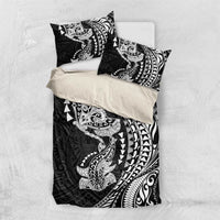 Hawaiian Manta Ray and Hammerhead Shark Tribal Tattoo Bedding Set with Polynesian Tribal Pattern Black-White Color LT03 US Twin 172cm x 218cm Multicolor - Polynesian Pride