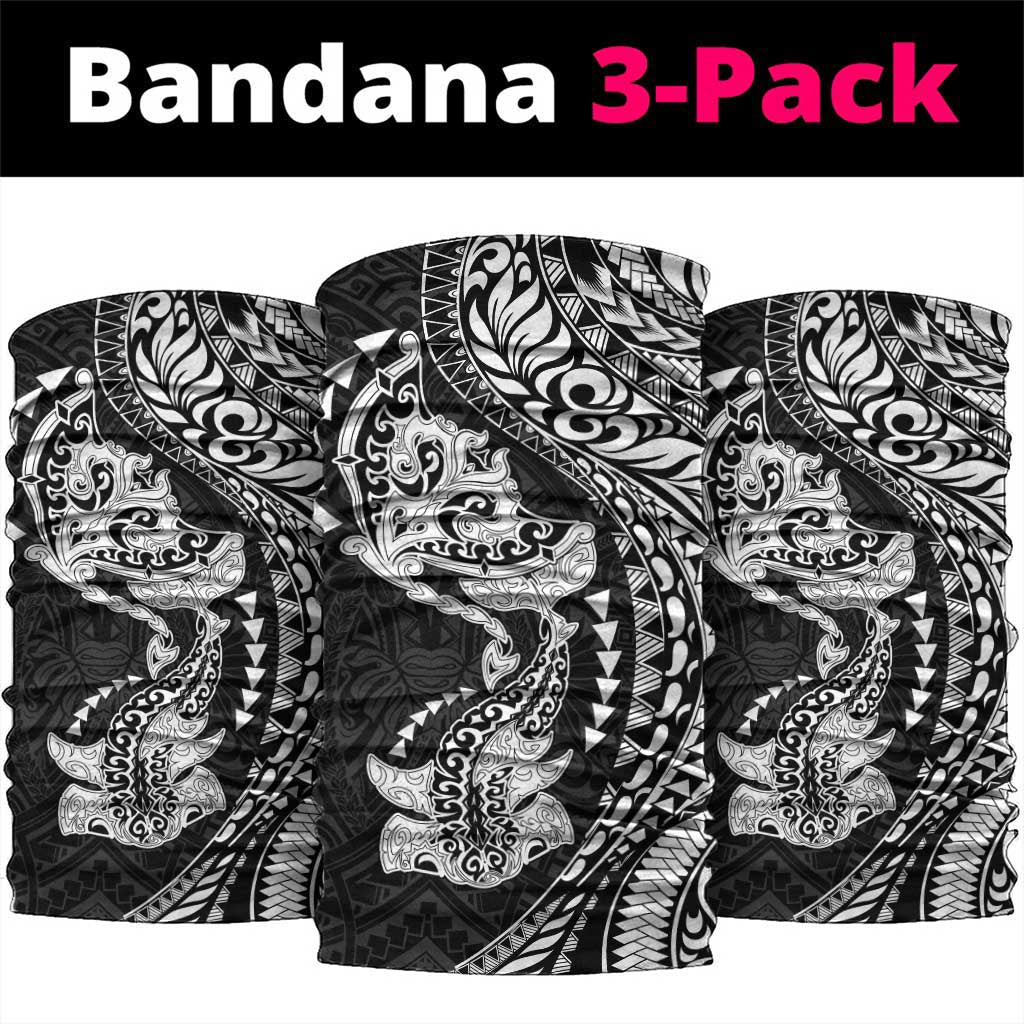 Hawaiian Manta Ray and Hammerhead Shark Tribal Tattoo Neck Gaiter with Polynesian Tribal Pattern Black-White Color LT03 package One Size: 25*50cm Multicolor - Polynesian Pride