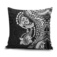 Hawaiian Manta Ray and Hammerhead Shark Tribal Tattoo Pillow Cover with Polynesian Tribal Pattern Black-White Color LT03 Multicolor - Polynesian Pride