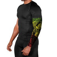 Hawaiian Manta Ray and Hammerhead Shark Tribal Tattoo Arm Sleeves with Polynesian Tribal Pattern Reggae Style LT03 - Polynesian Pride