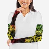 Hawaiian Manta Ray and Hammerhead Shark Tribal Tattoo Arm Sleeves with Polynesian Tribal Pattern Reggae Style LT03 - Polynesian Pride