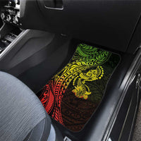 Hawaiian Manta Ray and Hammerhead Shark Tribal Tattoo Car Mats with Polynesian Tribal Pattern Reggae Style