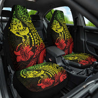 Hawaiian Manta Ray and Hammerhead Shark Tribal Tattoo Car Seat Cover with Polynesian Tribal Pattern Reggae Style LT03 One Size Multicolor - Polynesian Pride