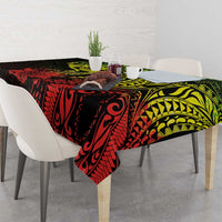 Hawaiian Manta Ray and Hammerhead Shark Tribal Tattoo Tablecloth with Polynesian Tribal Pattern Reggae Style LT03 - Polynesian Pride