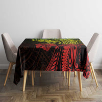 Hawaiian Manta Ray and Hammerhead Shark Tribal Tattoo Tablecloth with Polynesian Tribal Pattern Reggae Style LT03 - Polynesian Pride