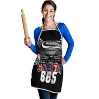 Super Samoa-Six Eight Five to The World Apron Traditional Samoan Tattoo Black Color LT03 - Polynesian Pride