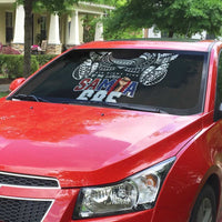 Super Samoa-Six Eight Five to The World Auto Sun Shade Traditional Samoan Tattoo Black Color LT03 - Polynesian Pride