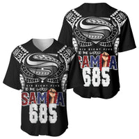 Super Samoa-Six Eight Five to The World Baseball Jersey Traditional Samoan Tattoo Black Color LT03 - Polynesian Pride
