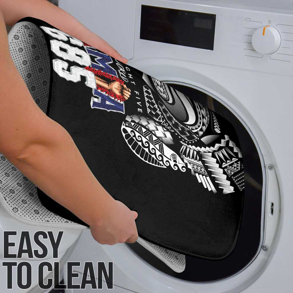 Super Samoa-Six Eight Five to The World Bathroom Set Traditional Samoan Tattoo Black Color LT03 - Polynesian Pride