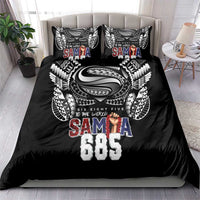 Super Samoa-Six Eight Five to The World Bedding Set Traditional Samoan Tattoo Black Color