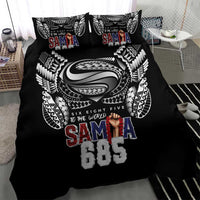 Super Samoa-Six Eight Five to The World Bedding Set Traditional Samoan Tattoo Black Color