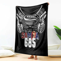 Super Samoa-Six Eight Five to The World Blanket Traditional Samoan Tattoo Black Color