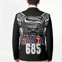 Super Samoa-Six Eight Five to The World Blazer Traditional Samoan Tattoo Black Color