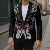 Super Samoa-Six Eight Five to The World Blazer Traditional Samoan Tattoo Black Color
