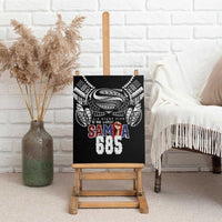 Super Samoa-Six Eight Five to The World Canvas Wall Art Traditional Samoan Tattoo Black Color LT03 - Polynesian Pride