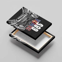 Super Samoa-Six Eight Five to The World Canvas Wall Art Traditional Samoan Tattoo Black Color LT03 - Polynesian Pride