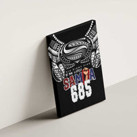 Super Samoa-Six Eight Five to The World Canvas Wall Art Traditional Samoan Tattoo Black Color LT03 - Polynesian Pride