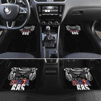 Super Samoa-Six Eight Five to The World Car Mats Traditional Samoan Tattoo Black Color LT03 Set 4pcs Black - Polynesian Pride