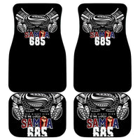 Super Samoa-Six Eight Five to The World Car Mats Traditional Samoan Tattoo Black Color LT03 - Polynesian Pride