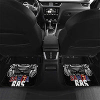 Super Samoa-Six Eight Five to The World Car Mats Traditional Samoan Tattoo Black Color LT03 Set 2pcs - Back Black - Polynesian Pride