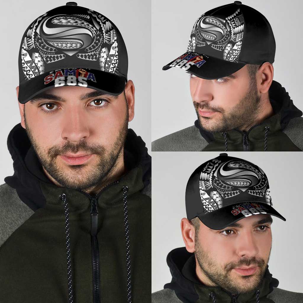 Super Samoa-Six Eight Five to The World Classic Cap Traditional Samoan Tattoo Black Color LT03 - Polynesian Pride