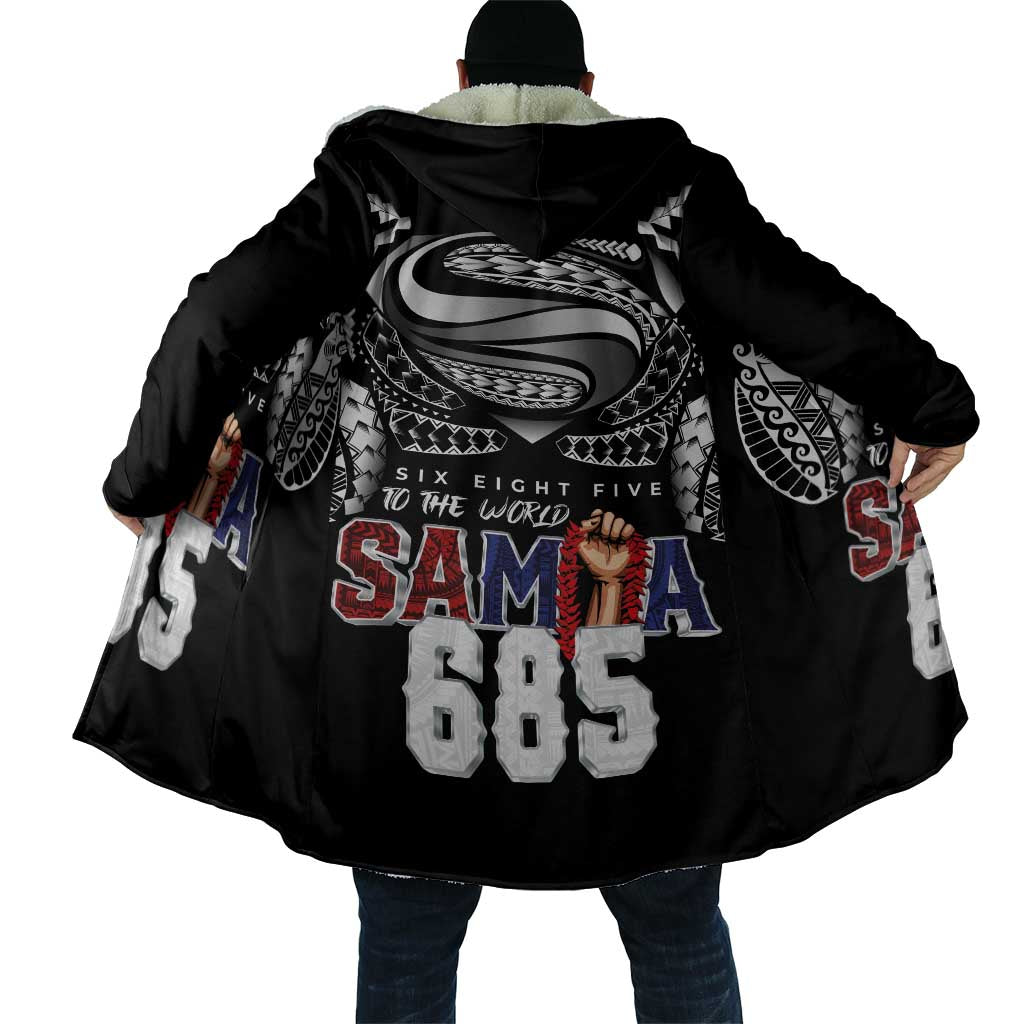 Super Samoa-Six Eight Five to The World Cloak Traditional Samoan Tattoo Black Color LT03 - Polynesian Pride