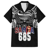 Super Samoa-Six Eight Five to The World Family Matching Long Sleeve Bodycon Dress and Hawaiian Shirt Traditional Samoan Tattoo Black Color