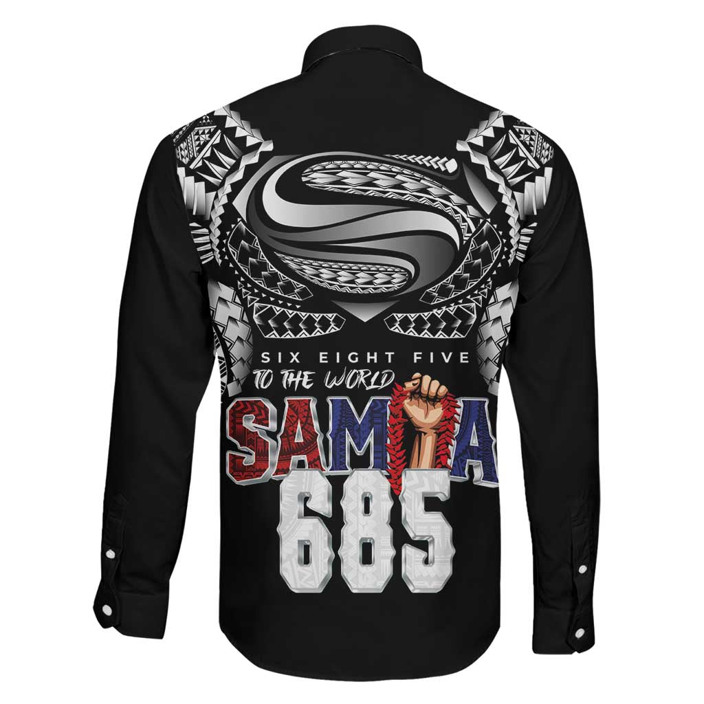 Super Samoa-Six Eight Five to The World Family Matching Tank Maxi Dress and Hawaiian Shirt Traditional Samoan Tattoo Black Color