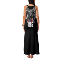 Super Samoa-Six Eight Five to The World Family Matching Tank Maxi Dress and Hawaiian Shirt Traditional Samoan Tattoo Black Color