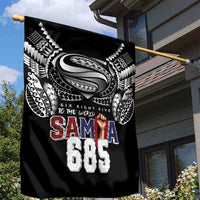 Super Samoa-Six Eight Five to The World Garden Flag Traditional Samoan Tattoo Black Color LT03 - Polynesian Pride