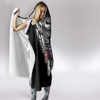 Super Samoa-Six Eight Five to The World Hooded Blanket Traditional Samoan Tattoo Black Color LT03 - Polynesian Pride