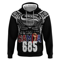 Super Samoa-Six Eight Five to The World Hoodie Traditional Samoan Tattoo Black Color LT03 Pullover Hoodie Black - Polynesian Pride