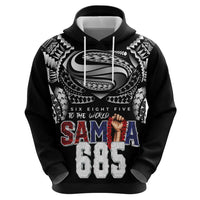 Super Samoa-Six Eight Five to The World Hoodie Traditional Samoan Tattoo Black Color LT03 - Polynesian Pride