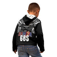 Super Samoa-Six Eight Five to The World Kid Hoodie Traditional Samoan Tattoo Black Color LT03 - Polynesian Pride