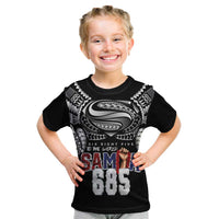 Super Samoa-Six Eight Five to The World Kid T Shirt Traditional Samoan Tattoo Black Color LT03 Black - Polynesian Pride
