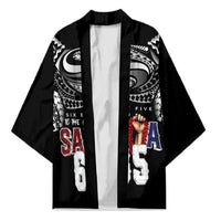 Super Samoa-Six Eight Five to The World Kimono Traditional Samoan Tattoo Black Color LT03 Unisex Black - Polynesian Pride