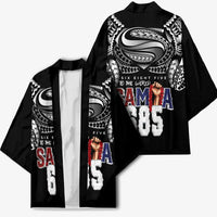 Super Samoa-Six Eight Five to The World Kimono Traditional Samoan Tattoo Black Color LT03 - Polynesian Pride