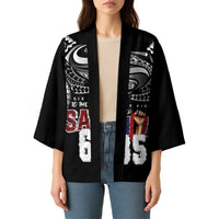 Super Samoa-Six Eight Five to The World Kimono Traditional Samoan Tattoo Black Color LT03 - Polynesian Pride