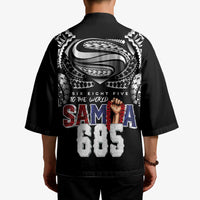 Super Samoa-Six Eight Five to The World Kimono Traditional Samoan Tattoo Black Color LT03 - Polynesian Pride